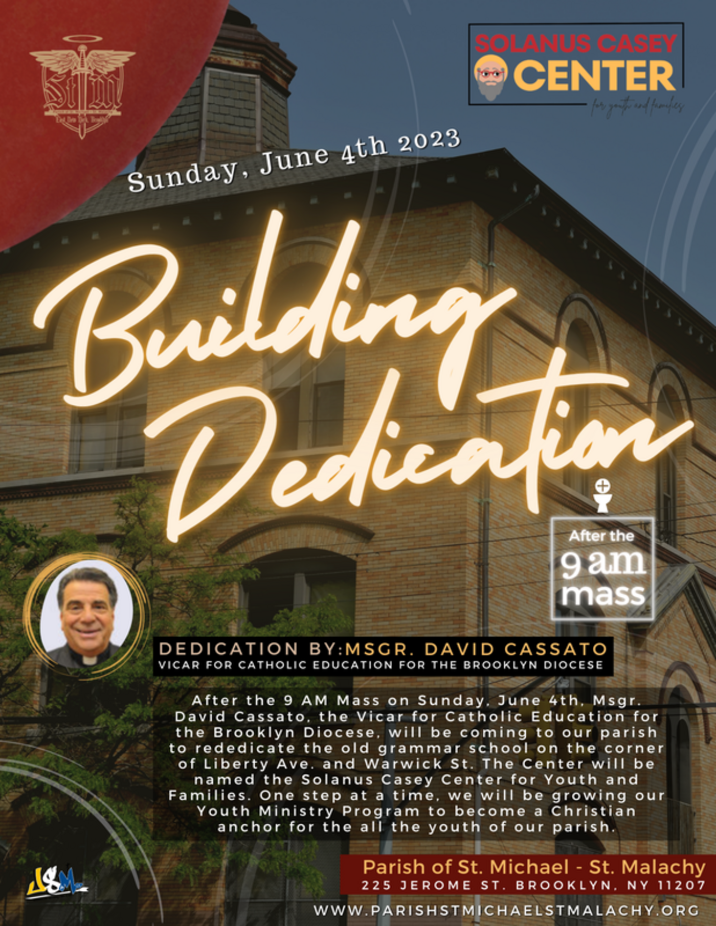 building dedication flyer